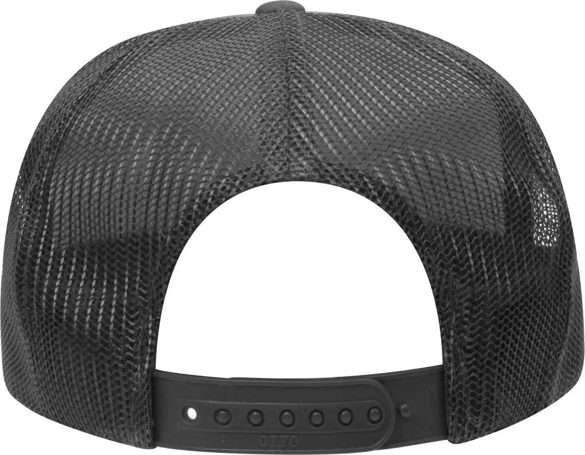 Otto 39-165 5 Panel High Crown Mesh Back Trucker Cap - Char. Gray