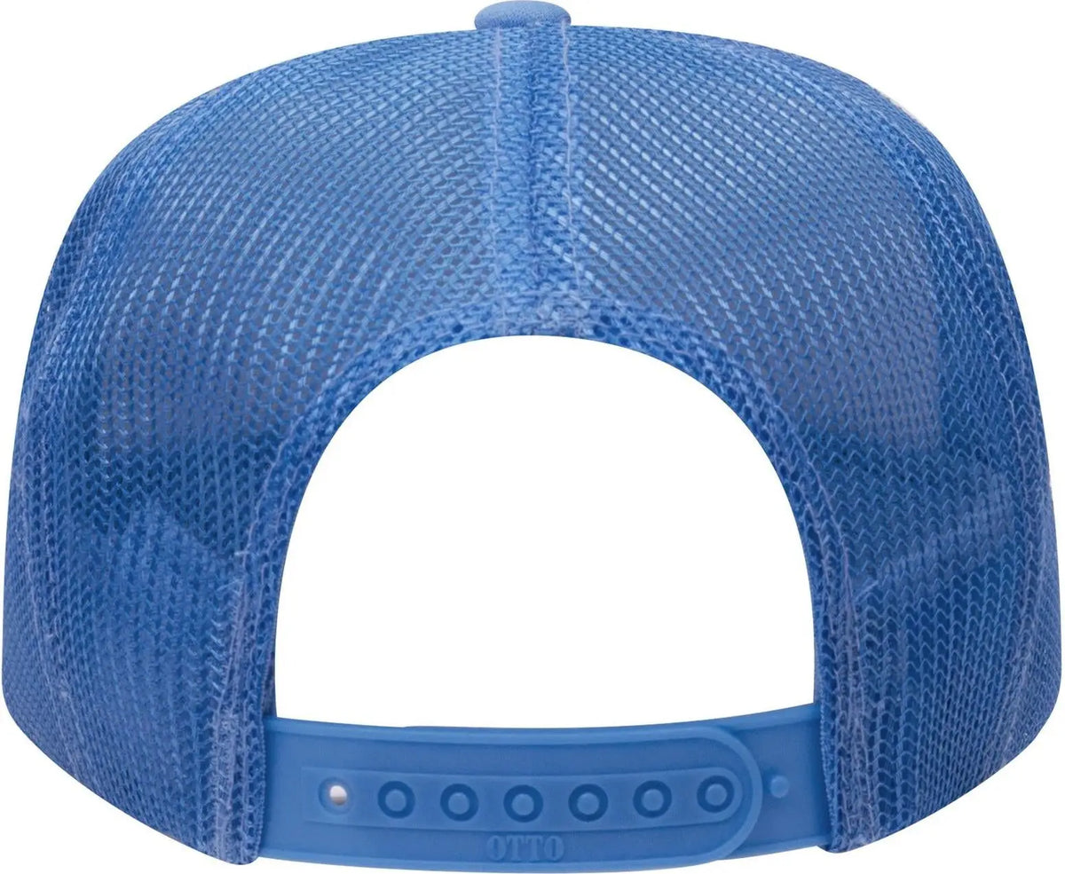 Otto 39-165 5 Panel High Crown Mesh Back Trucker Cap - Col. Blue