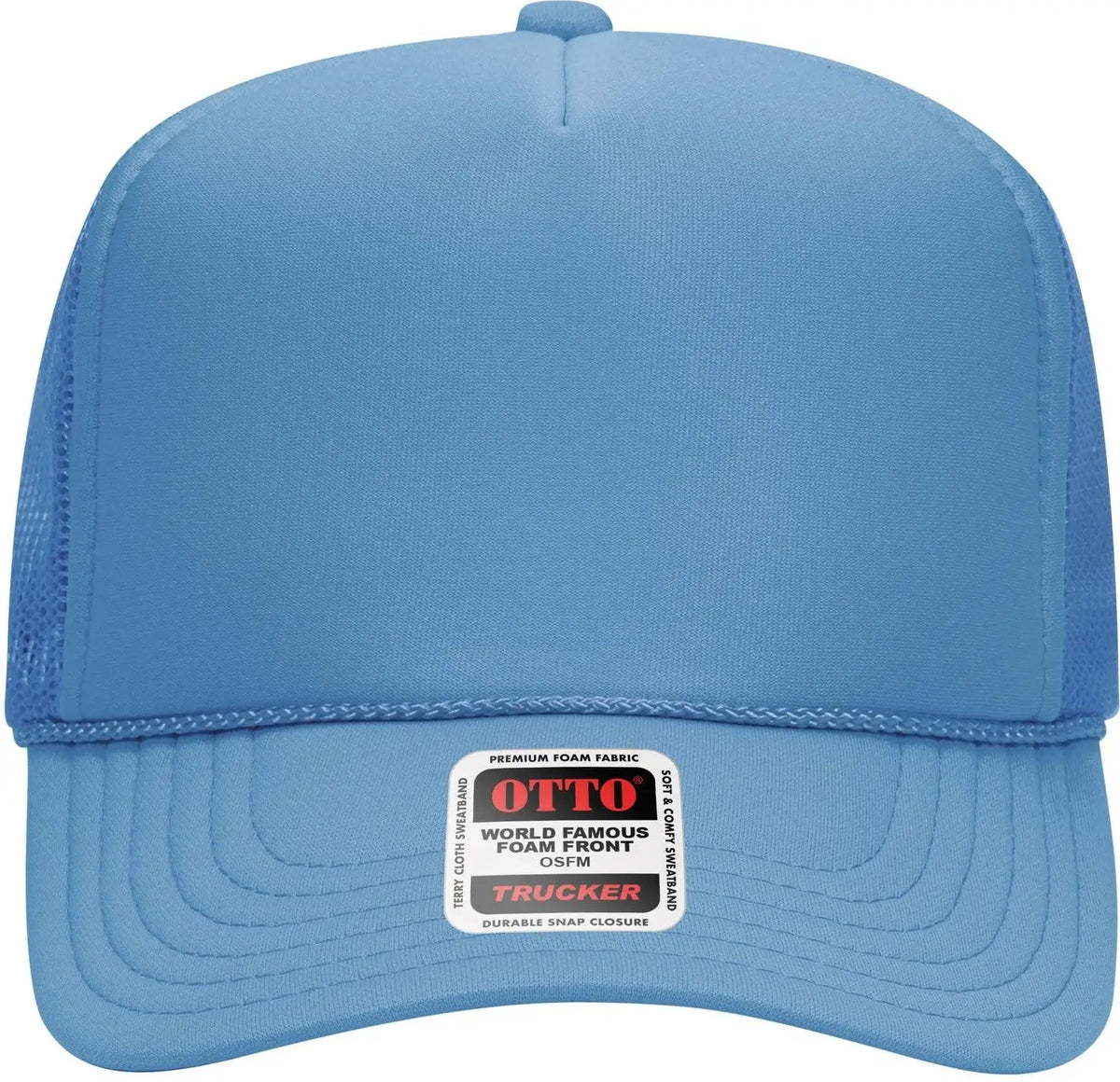 Otto 39-165 5 Panel High Crown Mesh Back Trucker Cap - Col. Blue