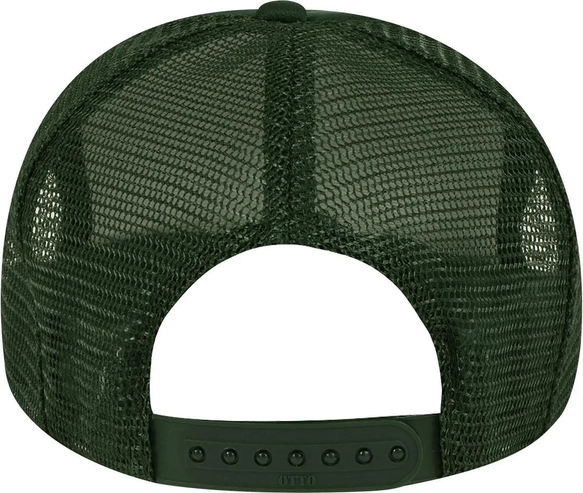 Otto 39-165 5 Panel High Crown Mesh Back Trucker Cap - Dk. Green