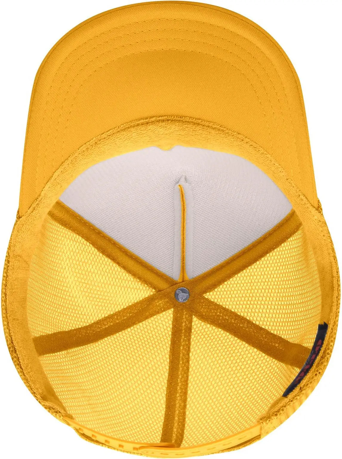 Otto 39-165 5 Panel High Crown Mesh Back Trucker Cap - Gold