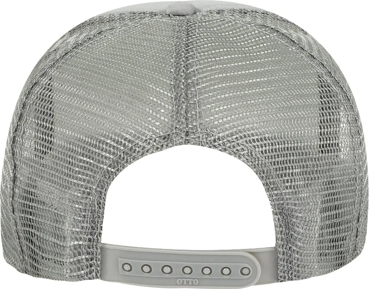Otto 39-165 5 Panel High Crown Mesh Back Trucker Cap - Gray