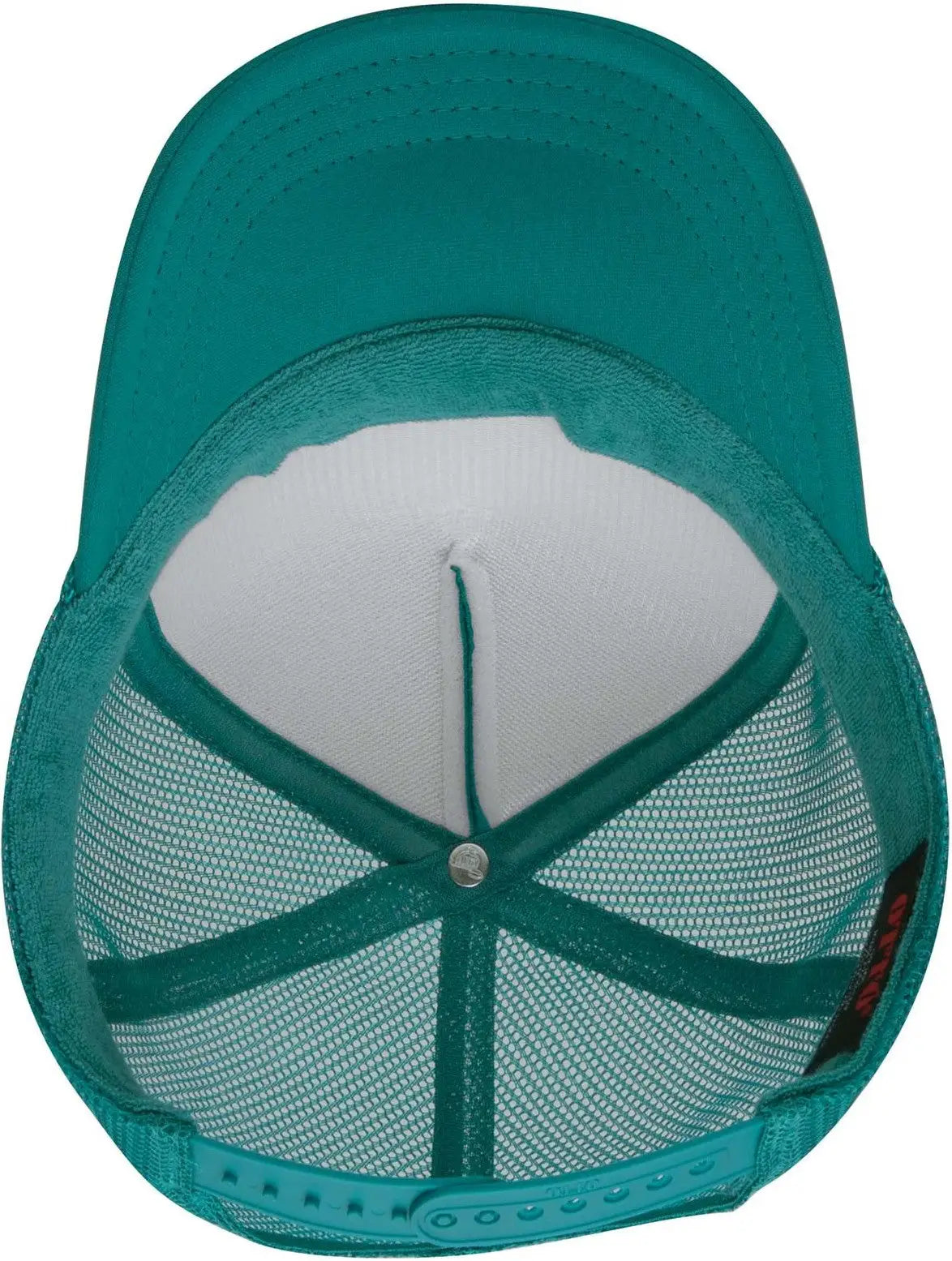 Otto 39-165 5 Panel High Crown Mesh Back Trucker Cap - Jade