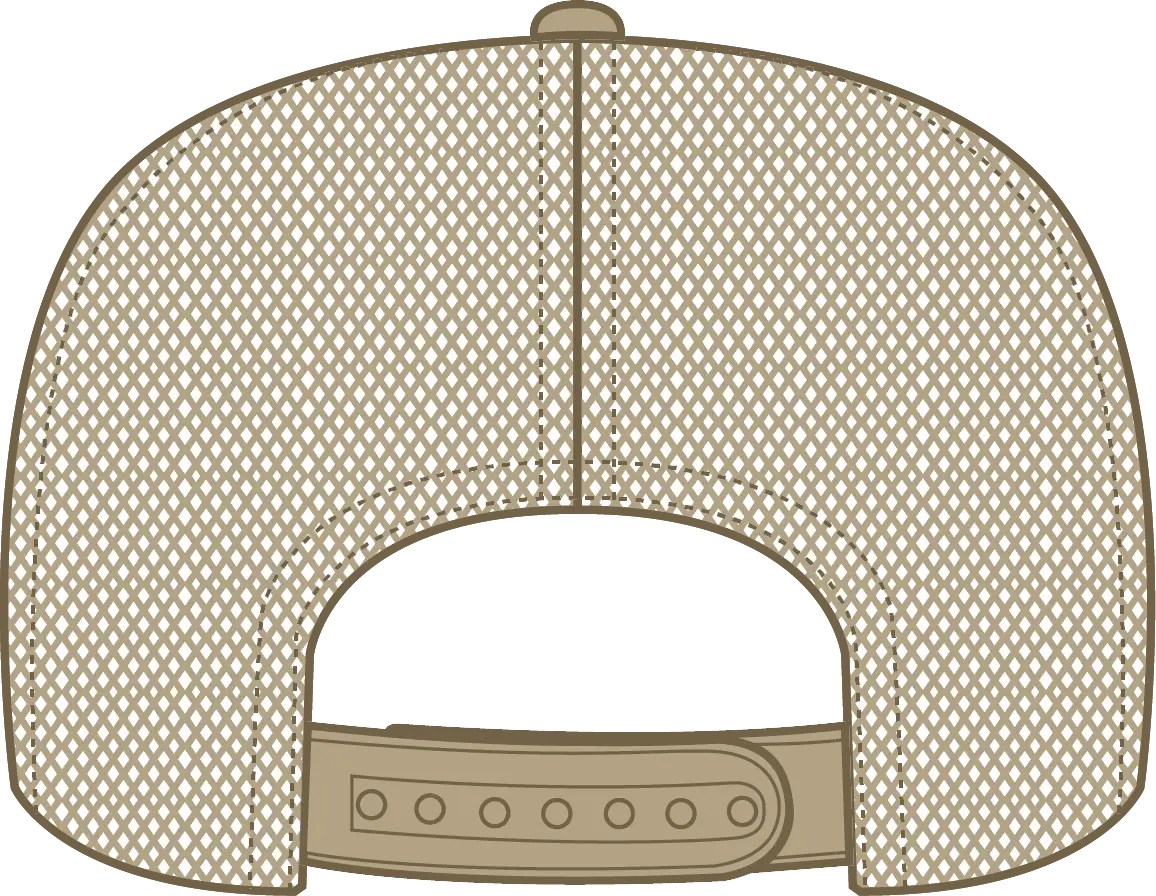 Otto 39-165 5 Panel High Crown Mesh Back Trucker Cap - Khaki