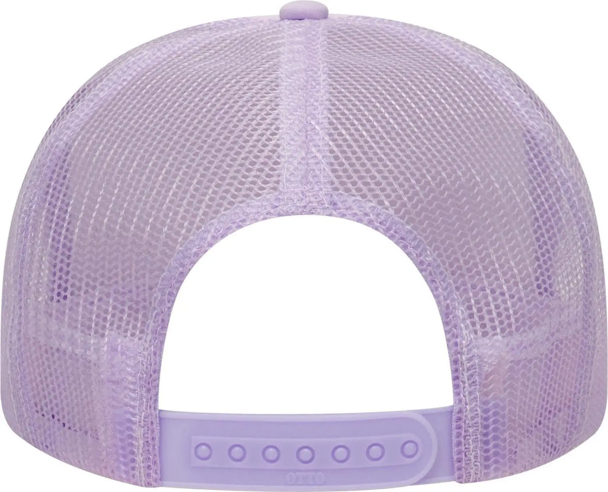 Otto 39-165 5 Panel High Crown Mesh Back Trucker Cap - Lavender - 6 1/2’’ - 7 5/8’’