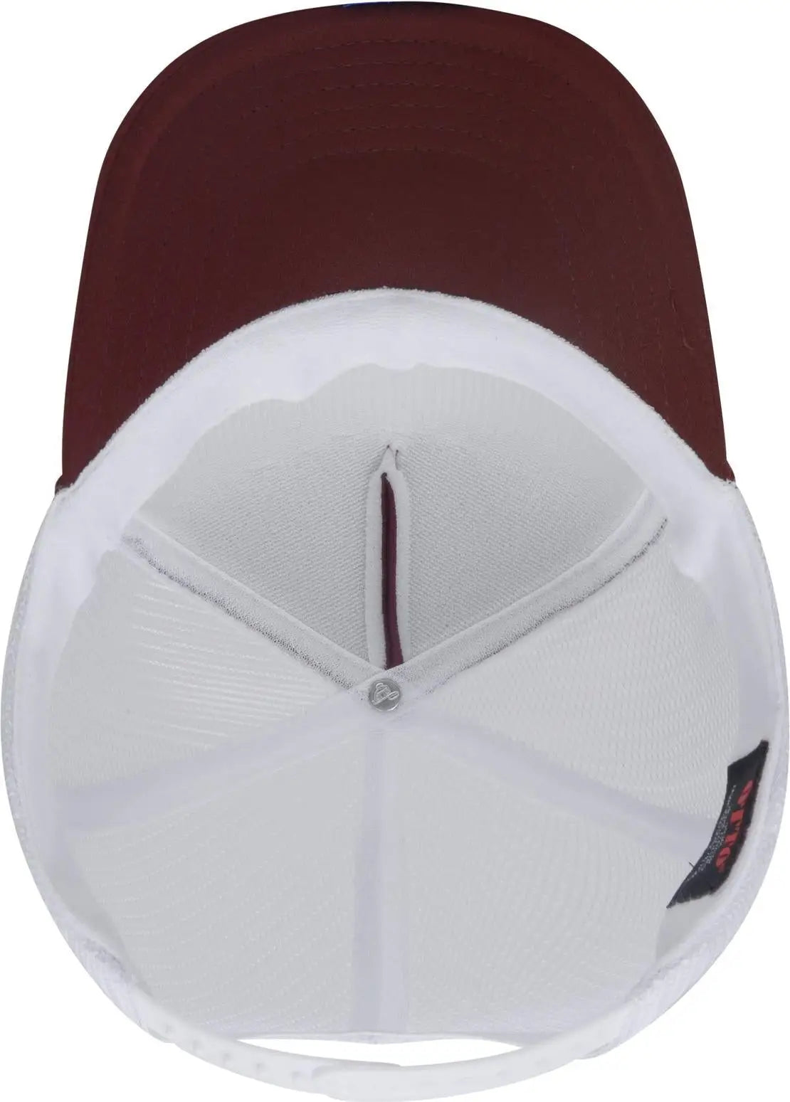 Otto 39-165 5 Panel High Crown Mesh Back Trucker Cap - Mrn/mrn/wht