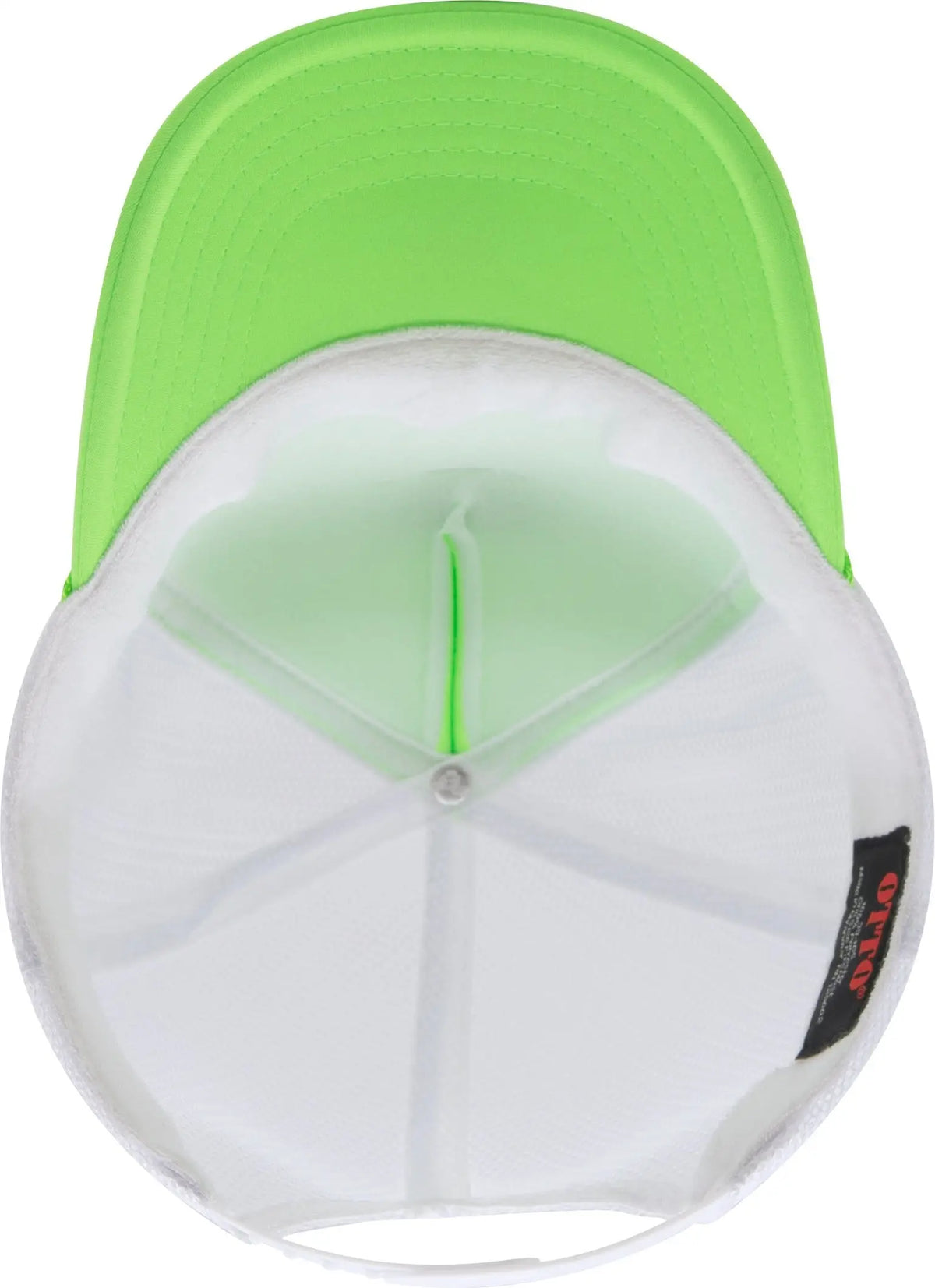 Otto 39-165 5 Panel High Crown Mesh Back Trucker Cap - n Grn/n Grn/wht - 6 1/2’’ - 7 5/8’’