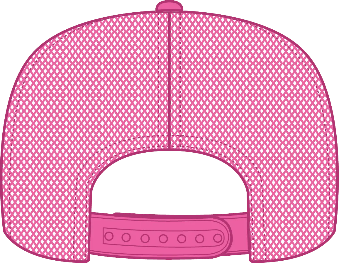 Otto 39-165 5 Panel High Crown Mesh Back Trucker Cap - N.pnk/wht/n.pnk