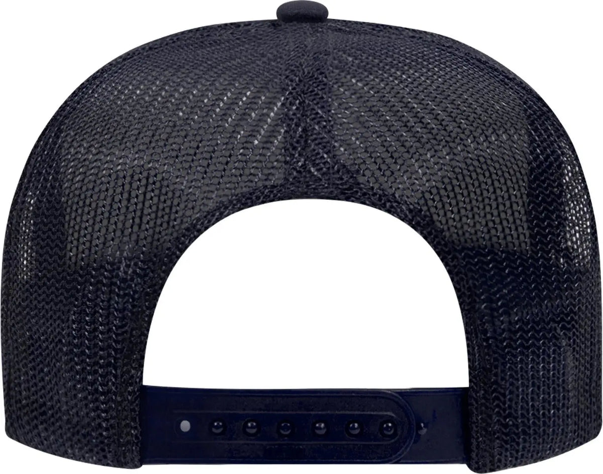 Otto 39-165 5 Panel High Crown Mesh Back Trucker Cap - Navy