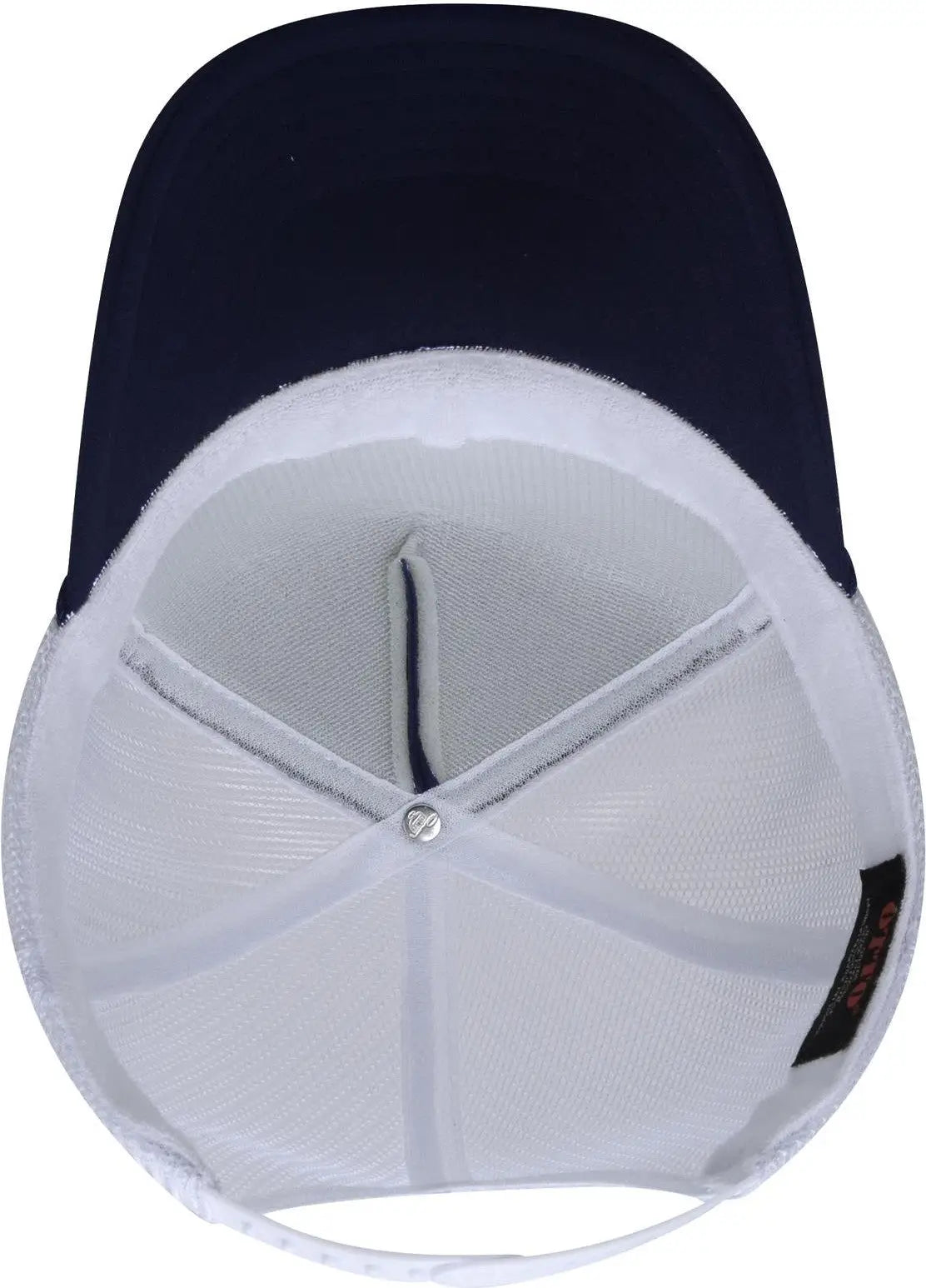 Otto 39-165 5 Panel High Crown Mesh Back Trucker Cap - Nvy/nvy/wht