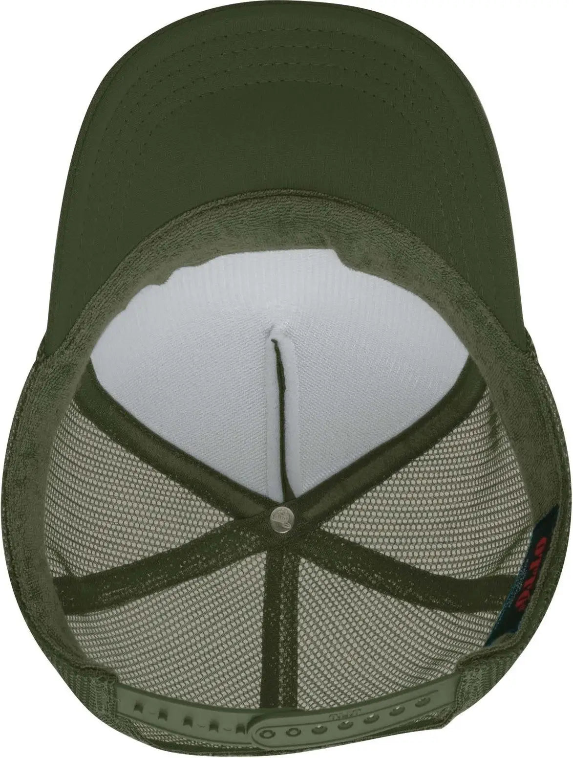Otto 39-165 5 Panel High Crown Mesh Back Trucker Cap - Ol. Green