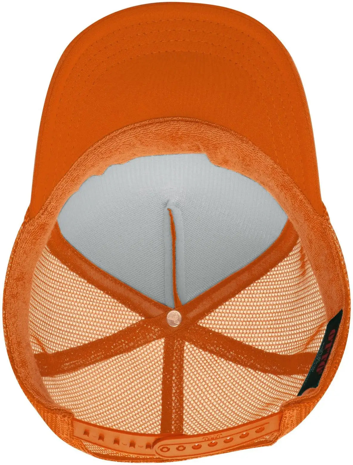 Otto 39-165 5 Panel High Crown Mesh Back Trucker Cap - Orange