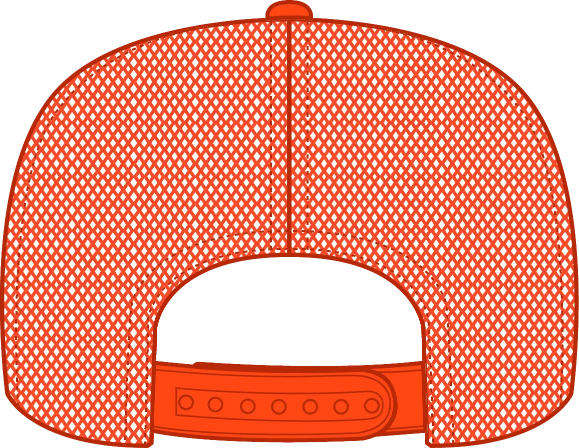 Otto 39-165 5 Panel High Crown Mesh Back Trucker Cap - Orange