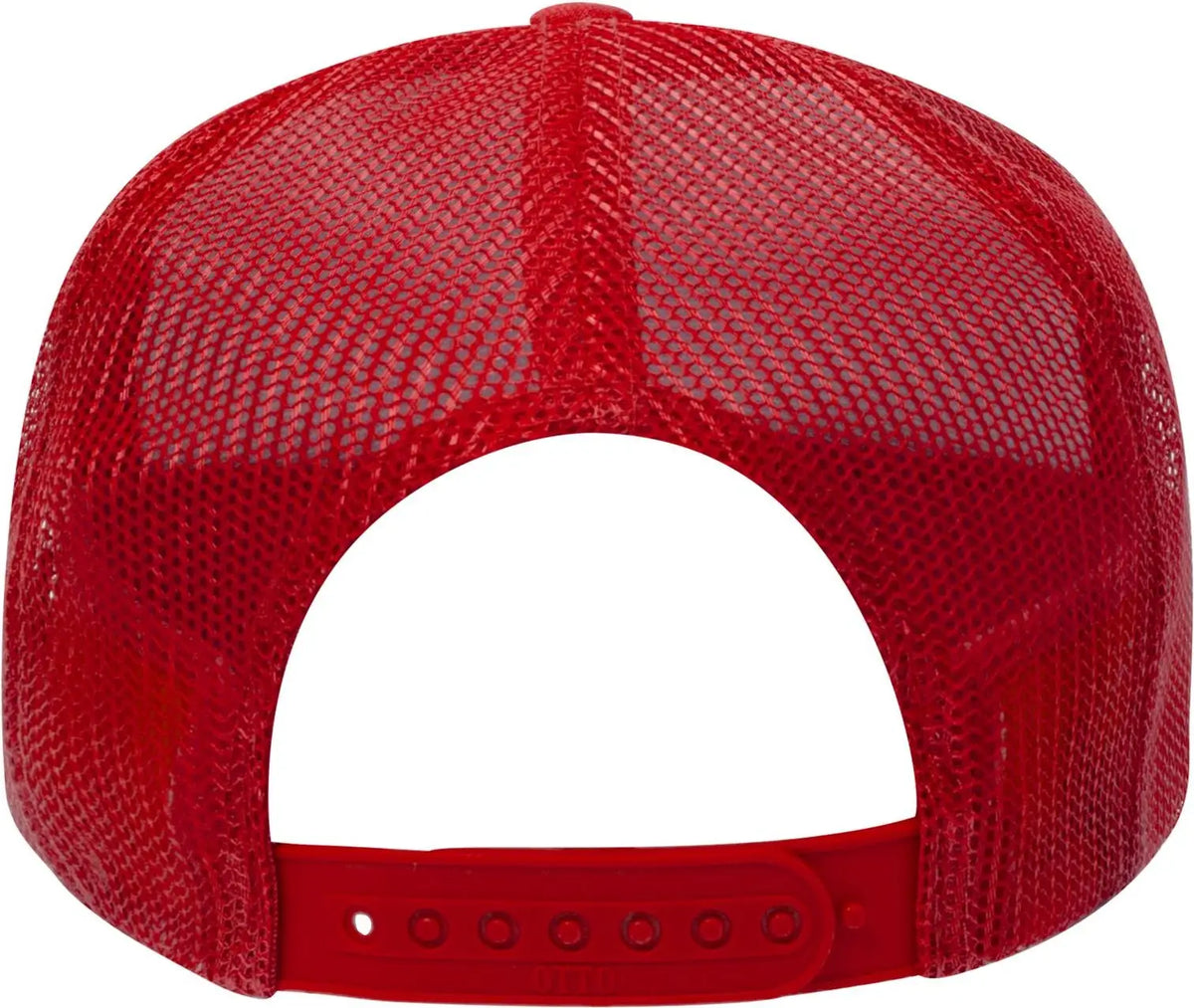Otto 39-165 5 Panel High Crown Mesh Back Trucker Cap - Red