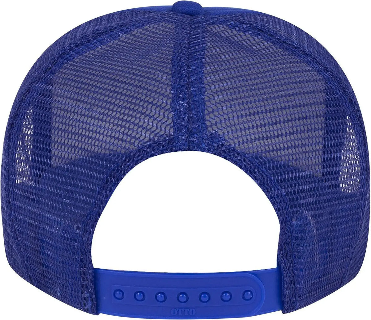 Otto 39-165 5 Panel High Crown Mesh Back Trucker Cap - Royal