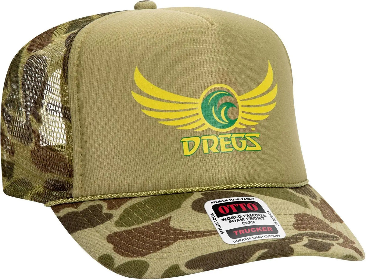 Otto 39-165 5 Panel High Crown Mesh Back Trucker Cap - Ryl/wht/ryl