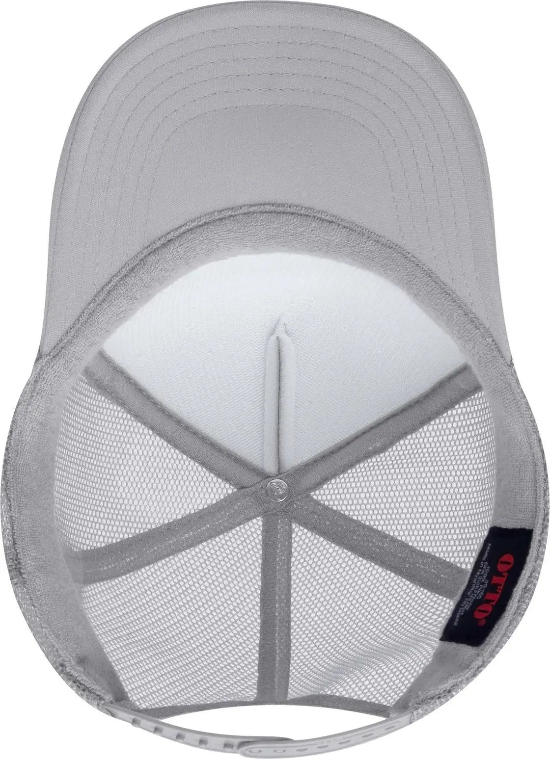 Otto 39-165 5 Panel High Crown Mesh Back Trucker Cap - Silver Gray - 6 1/2’’ - 7 5/8’’