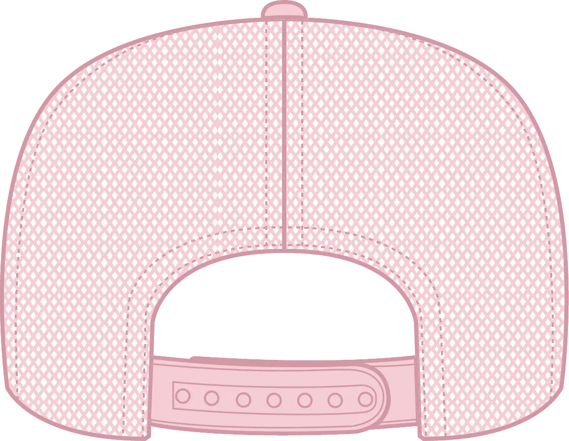 Otto 39-165 5 Panel High Crown Mesh Back Trucker Cap - Soft Pink