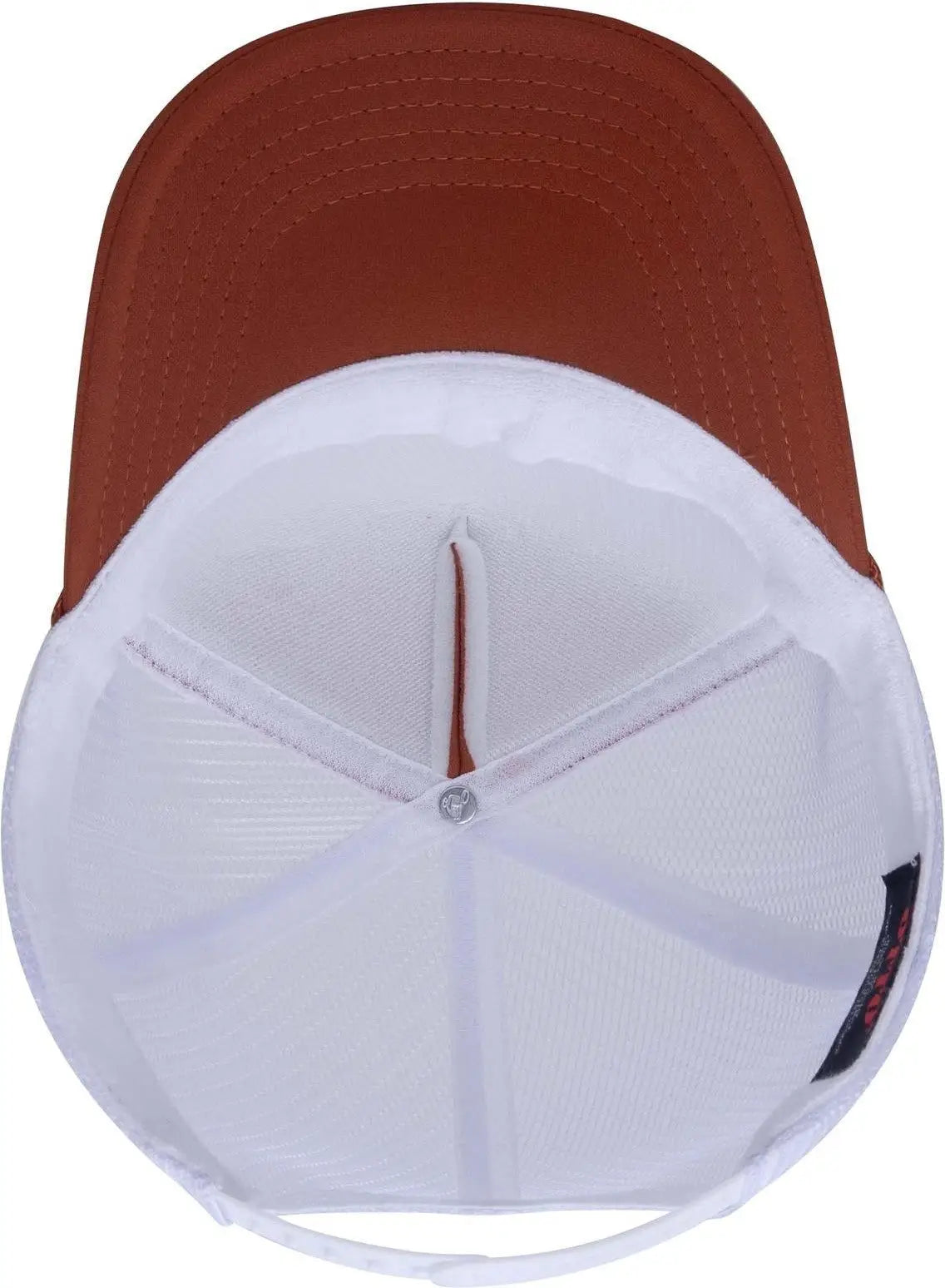 Otto 39-165 5 Panel High Crown Mesh Back Trucker Cap - Tx Org/tx Org/wht - 6 1/2’’ - 7 5/8’’