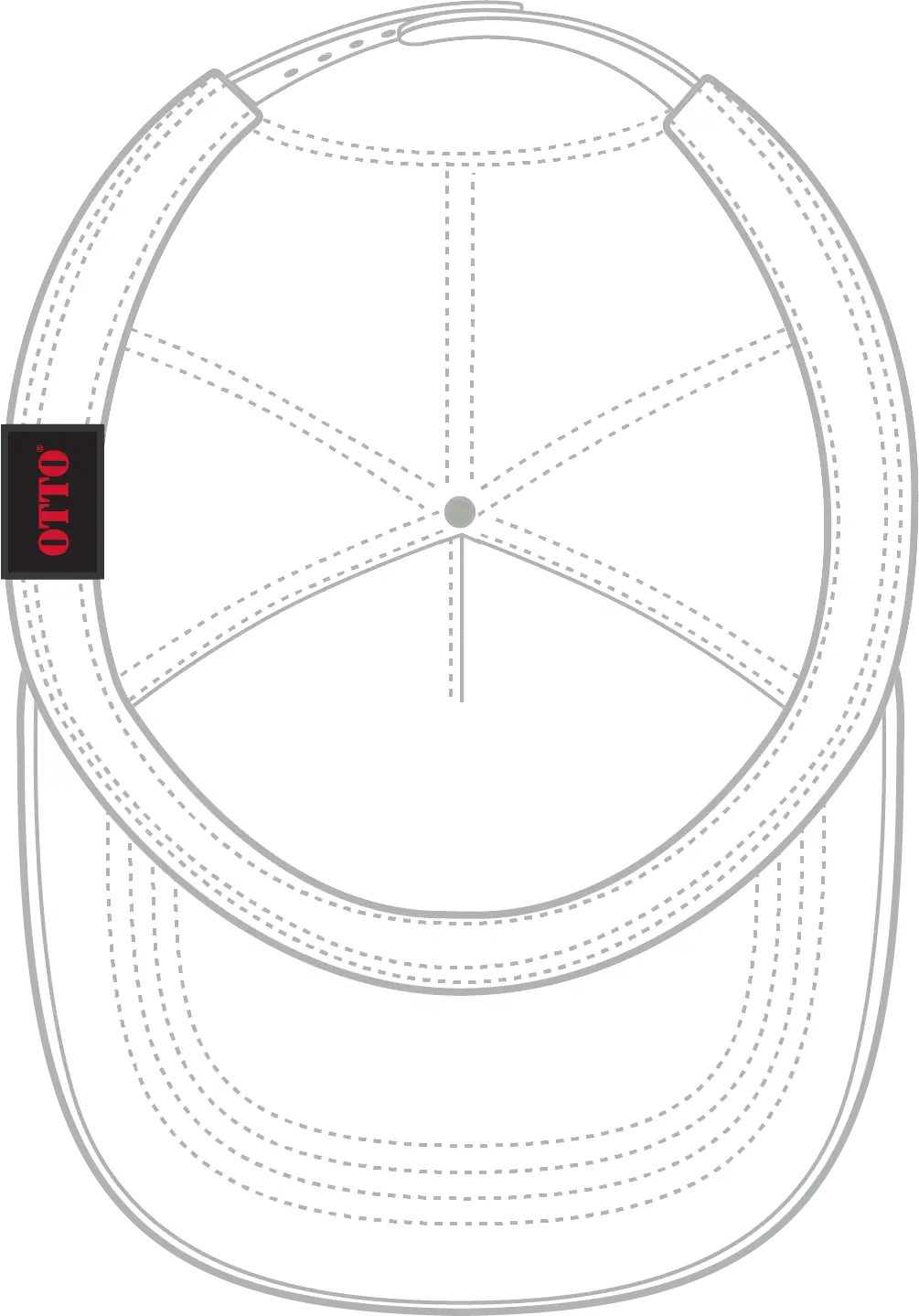 Otto 39-165 5 Panel High Crown Mesh Back Trucker Cap - White