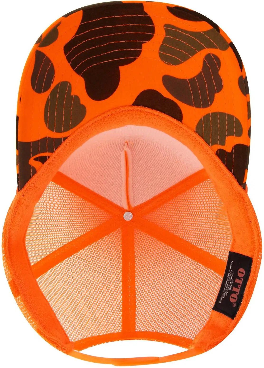 Otto 39-165 Camouflage 5 Panel High Crown Mesh Back Trucker Cap - N.org/camo - 6 1/2’’ - 7 5/8’’