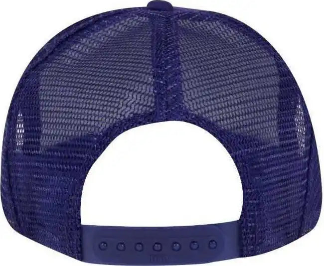 Otto 39-165 Youth 5 Panel Foam High Crown Mesh Back Trucker Snapback Cap - Purple