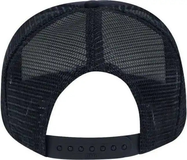Otto 39 165 Youth 5 Panel Foam High Crown Mesh Back Trucker Snapback Cap Navy
