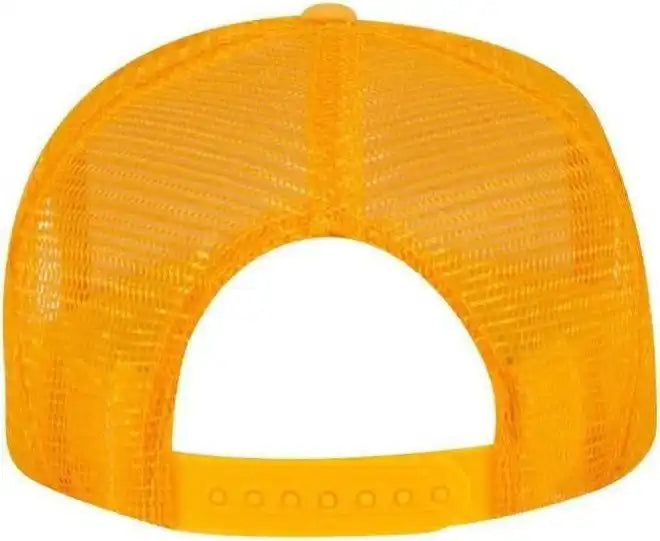 Otto 39-165 Youth 5 Panel Foam High Crown Mesh Back Trucker Snapback Cap - Gold