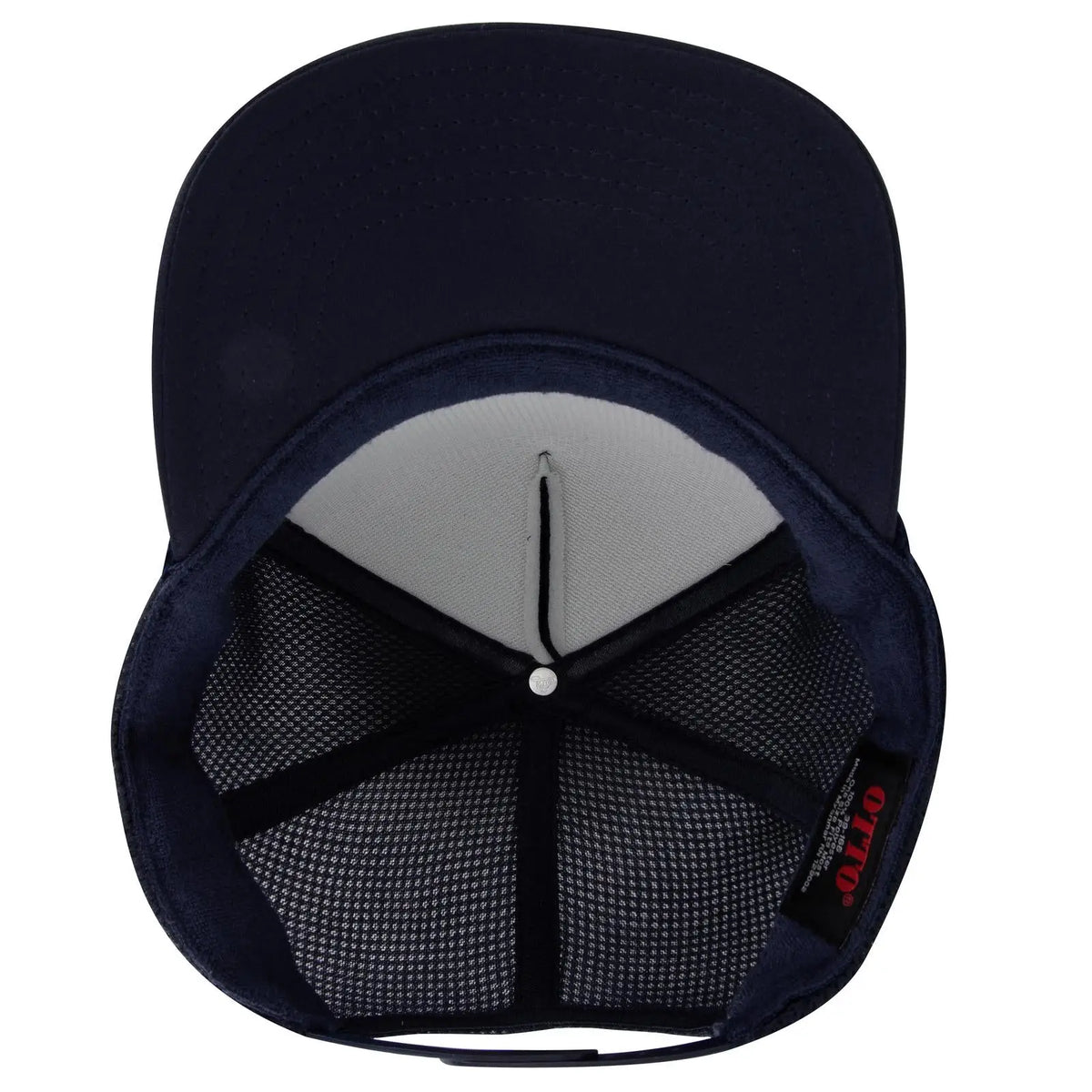 Otto 39-166 5 Panel High Crown Air Mesh Back Trucker Cap - Navy - 7 3/8’’ - 5/8’’