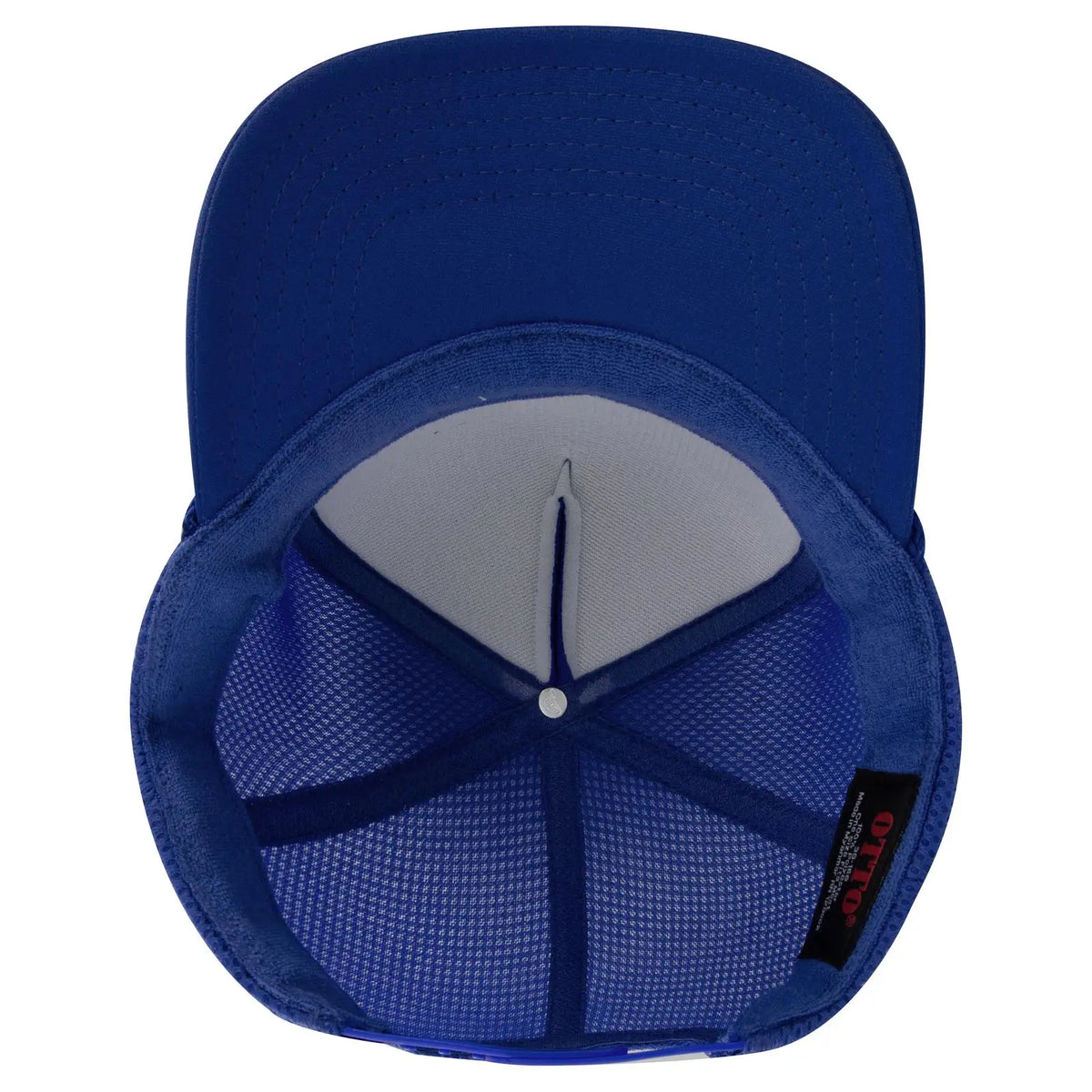 Otto 39-166 5 Panel High Crown Air Mesh Back Trucker Cap - Royal - 7 3/8’’ - 5/8’’