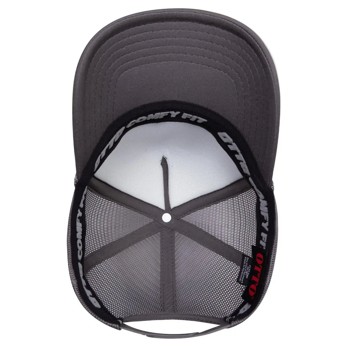 Otto 39-167 ?Otto Comfy Fit’ 5 Panel High Crown Mesh Back Trucker Cap - Char. Gray - 7 3/8’’ - 5/8’’