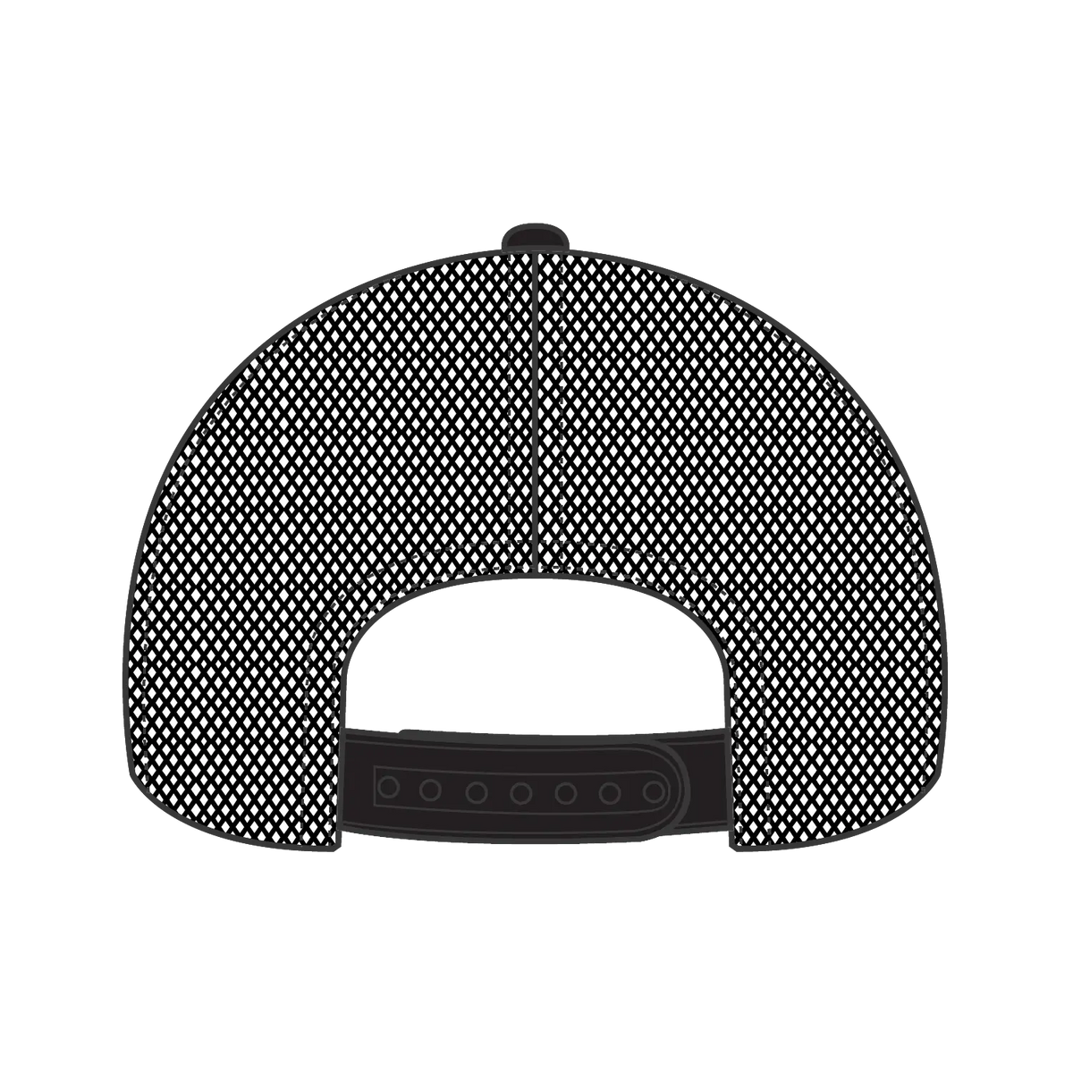 Otto 39102-1 5 Panel Low Profile Mesh Back Trucker Cap - Black - 7 3/8’’ - 5/8’’