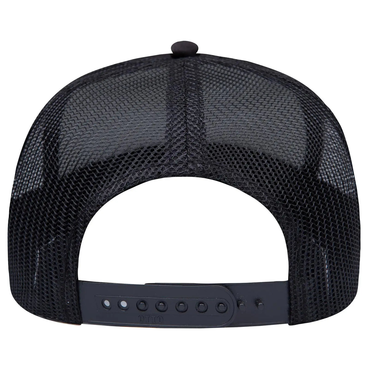 Otto 39102-1 5 Panel Low Profile Mesh Back Trucker Cap - Black - 7 3/8’’ - 5/8’’