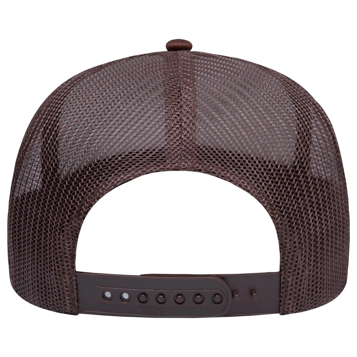 Otto 39102-1 5 Panel Low Profile Mesh Back Trucker Cap - Brown - 7 3/8’’ - 5/8’’