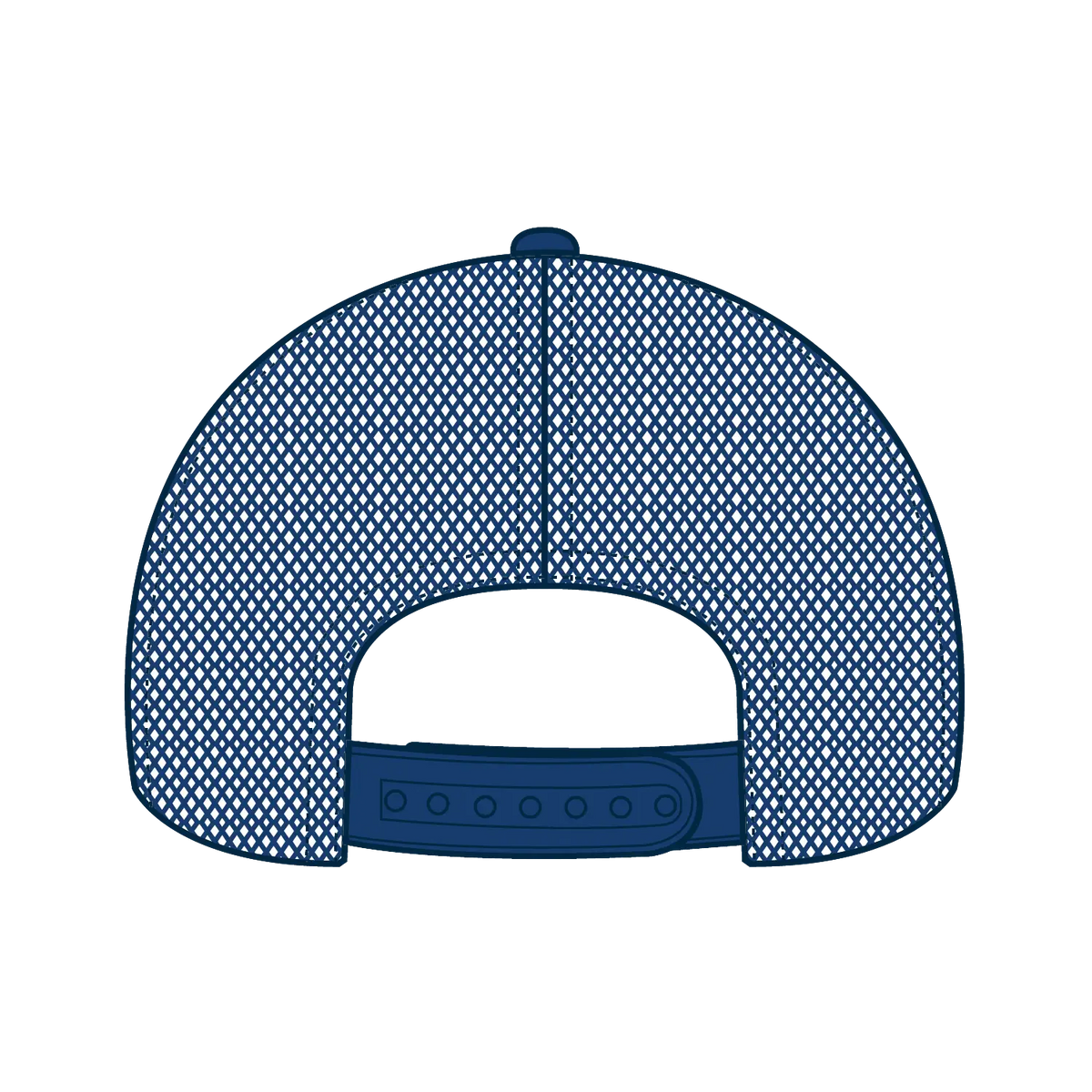 Otto 39102-1 5 Panel Low Profile Mesh Back Trucker Cap - Royal