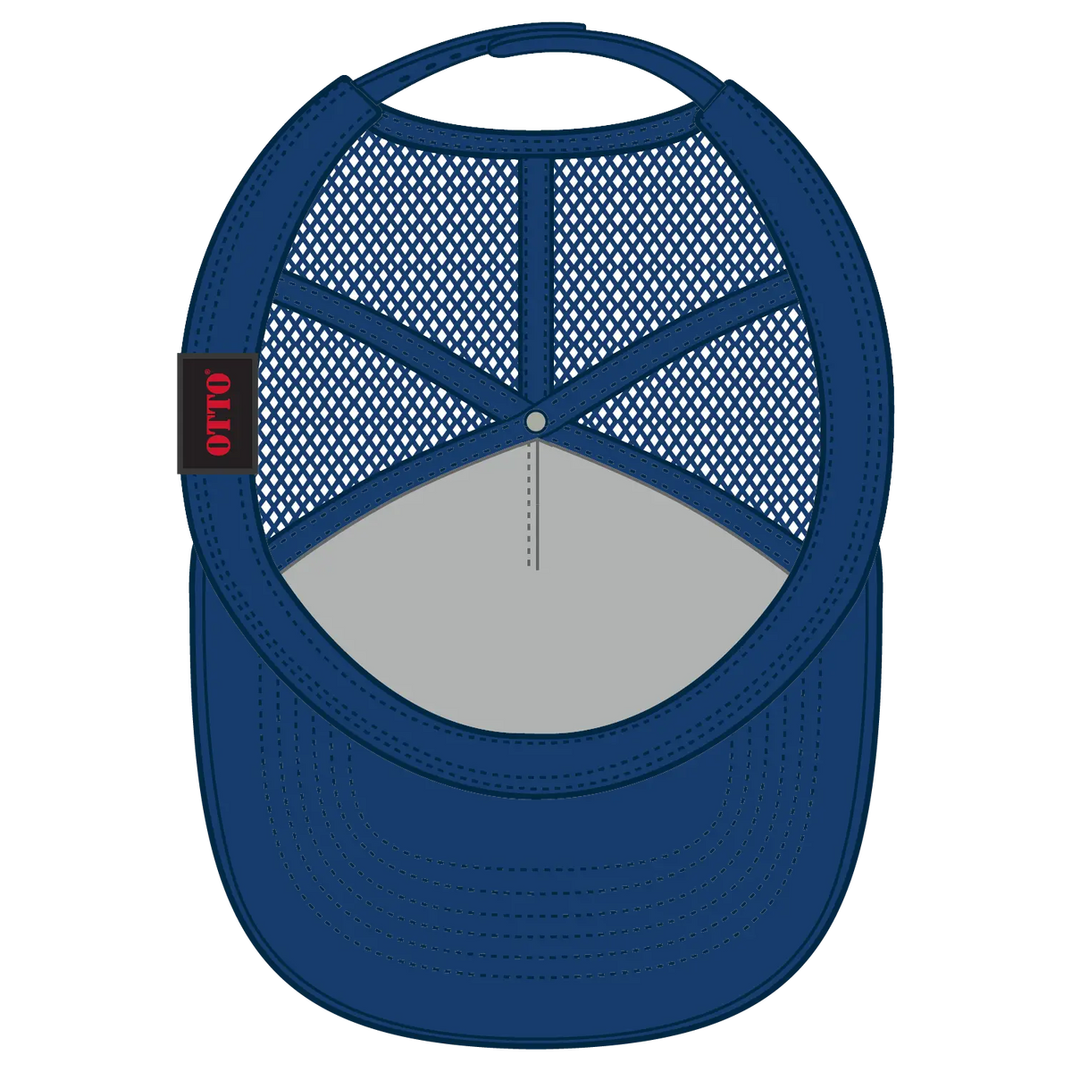 Otto 39102-1 5 Panel Low Profile Mesh Back Trucker Cap - Royal