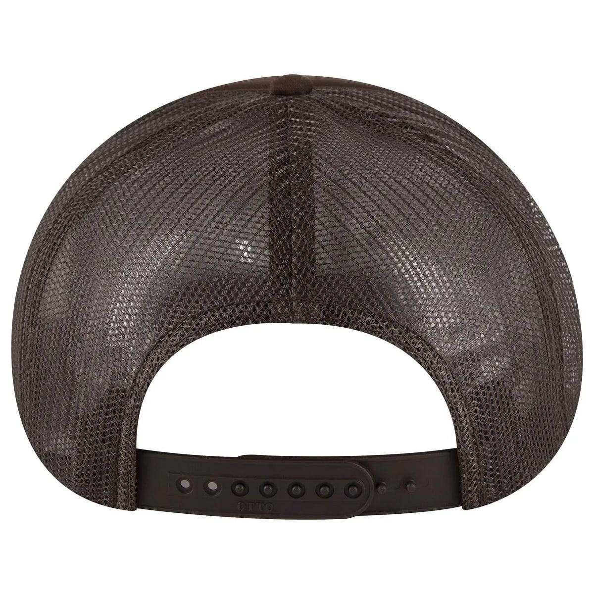 Otto 3931-1 5 Panel High Crown Mesh Back Trucker Cap - Brown - 7 3/8’’ - 5/8’’