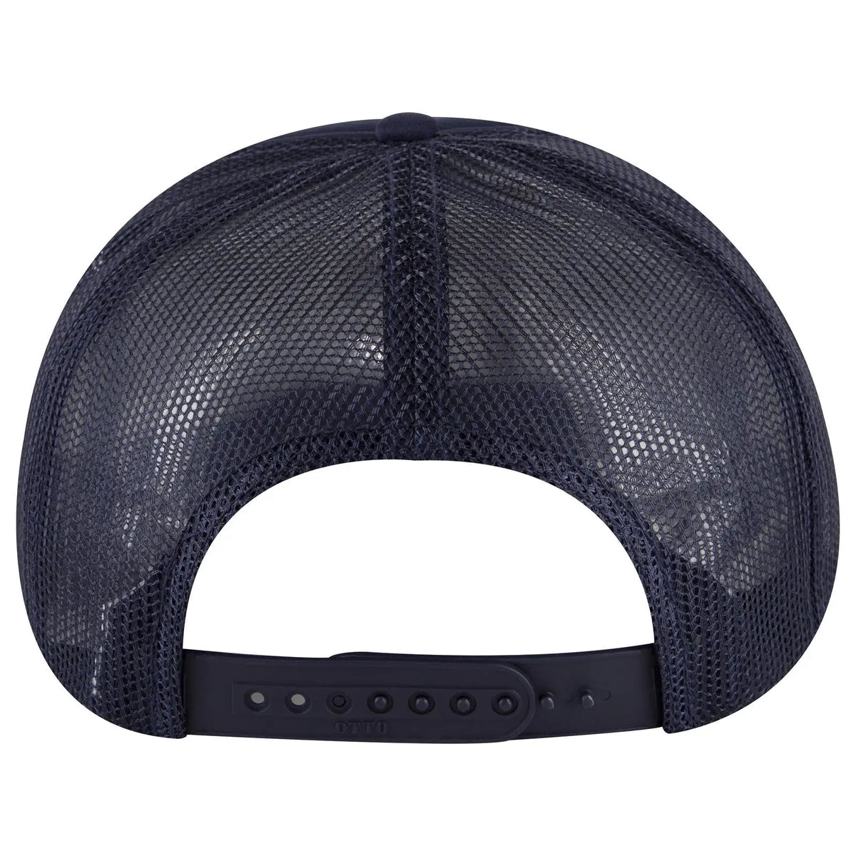 Otto 3931-1 5 Panel High Crown Mesh Back Trucker Cap - Navy - 7 3/8’’ - 5/8’’