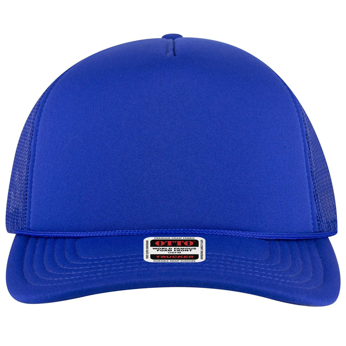 Otto 3931-1 5 Panel High Crown Mesh Back Trucker Cap - Royal - 7 3/8’’ - 5/8’’