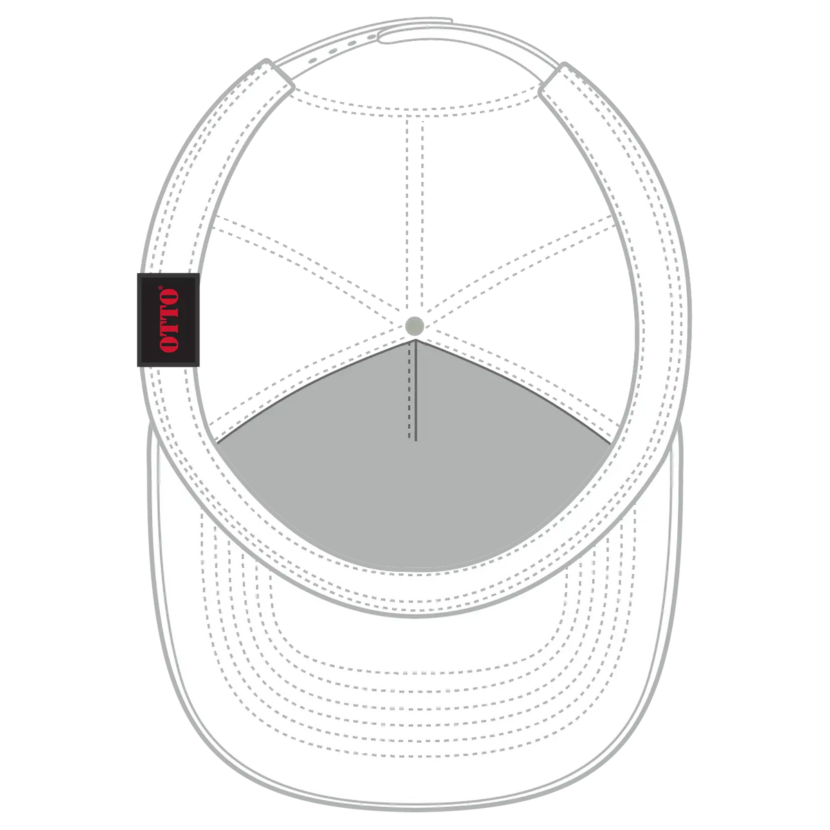 Otto 3931-1 5 Panel High Crown Mesh Back Trucker Cap - White - 7 3/8’’ - 5/8’’
