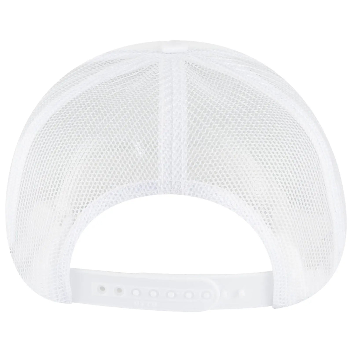 Otto 3931-1 5 Panel High Crown Mesh Back Trucker Cap - White - 7 3/8’’ - 5/8’’