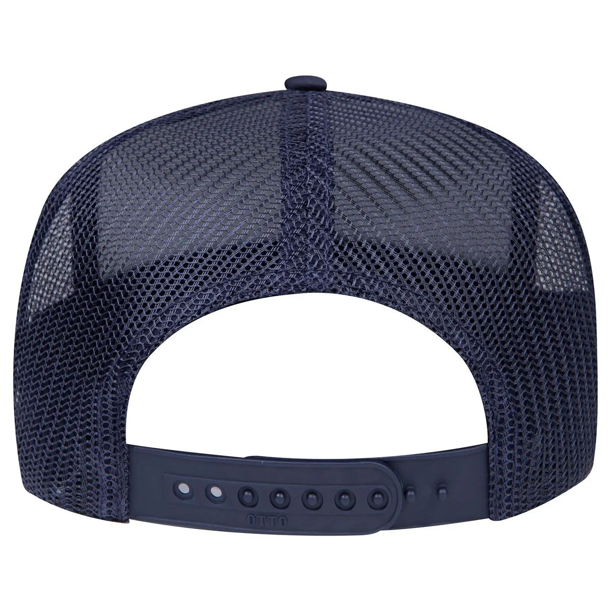 Otto 3932-1 5 Panel High Crown Mesh Back Trucker Cap - Navy - 7 3/8’’ - 5/8’’