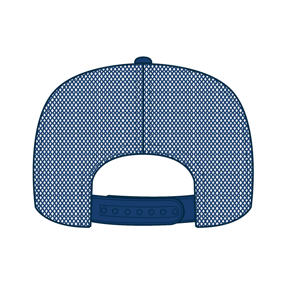Otto 3932-1 5 Panel High Crown Mesh Back Trucker Cap - Royal - 7 3/8’’ - 5/8’’