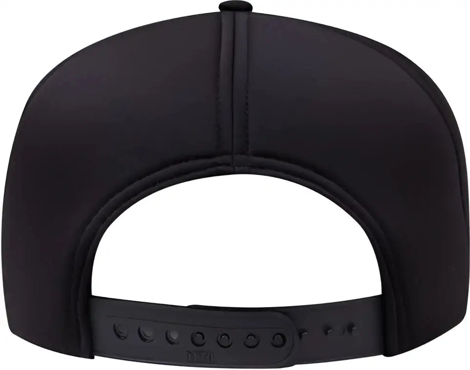 Otto 394-1 Five Panel High Crown Full Foam Cap - Black - one Size Fits Most