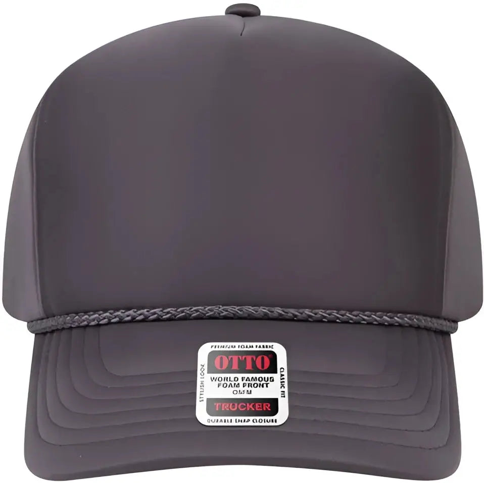 Otto 394-1 Five Panel High Crown Full Foam Cap - Charcoal Gray - Dark / one Size Fits Most