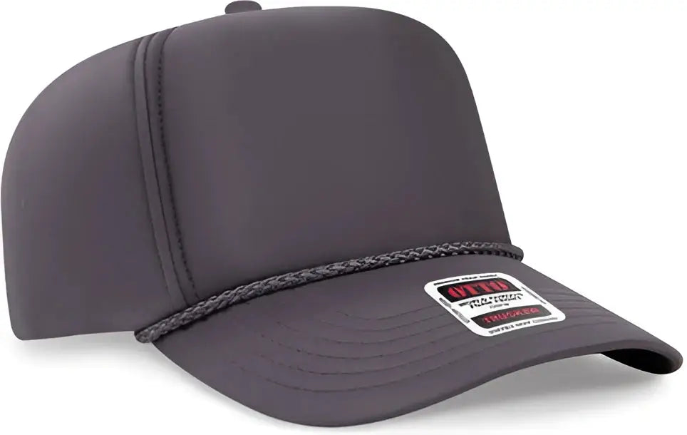Otto 394-1 Five Panel High Crown Full Foam Cap - Charcoal Gray - Dark / one Size Fits Most