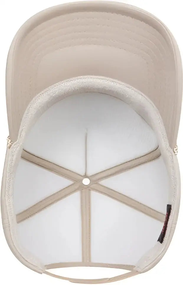 Otto 394-1 Five Panel High Crown Full Foam Cap - Khaki - one Size Fits Most