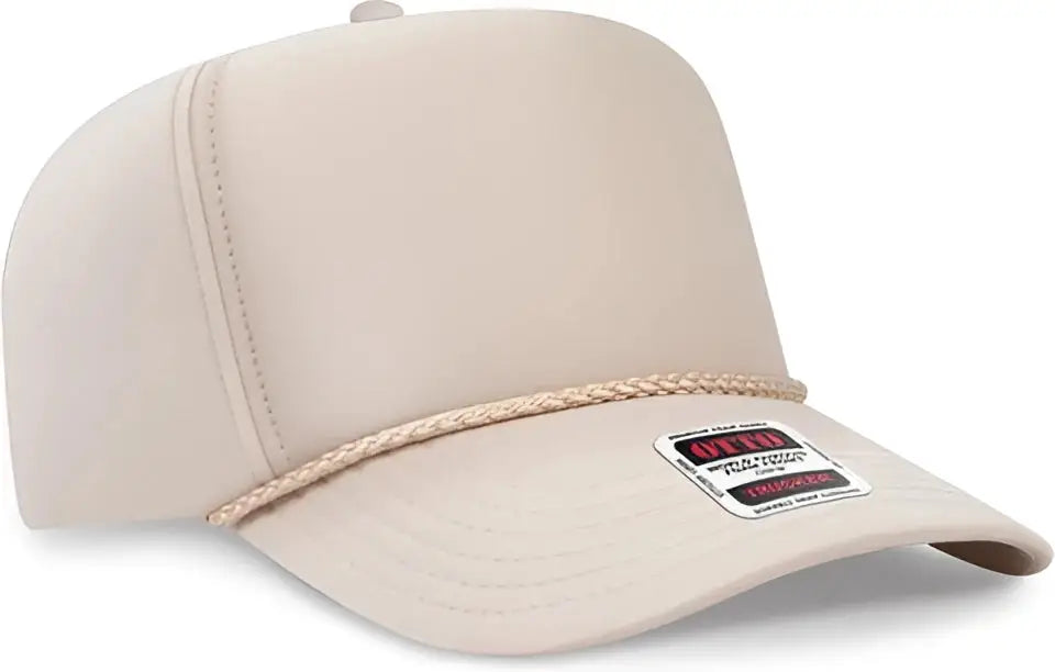 Otto 394-1 Five Panel High Crown Full Foam Cap - Khaki