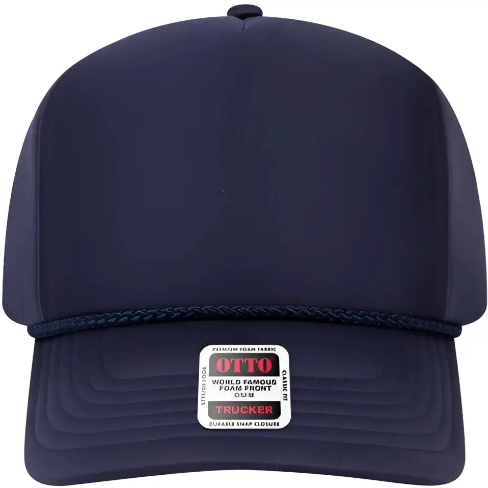 Otto 394-1 Five Panel High Crown Full Foam Cap - Navy - one Size Fits Most