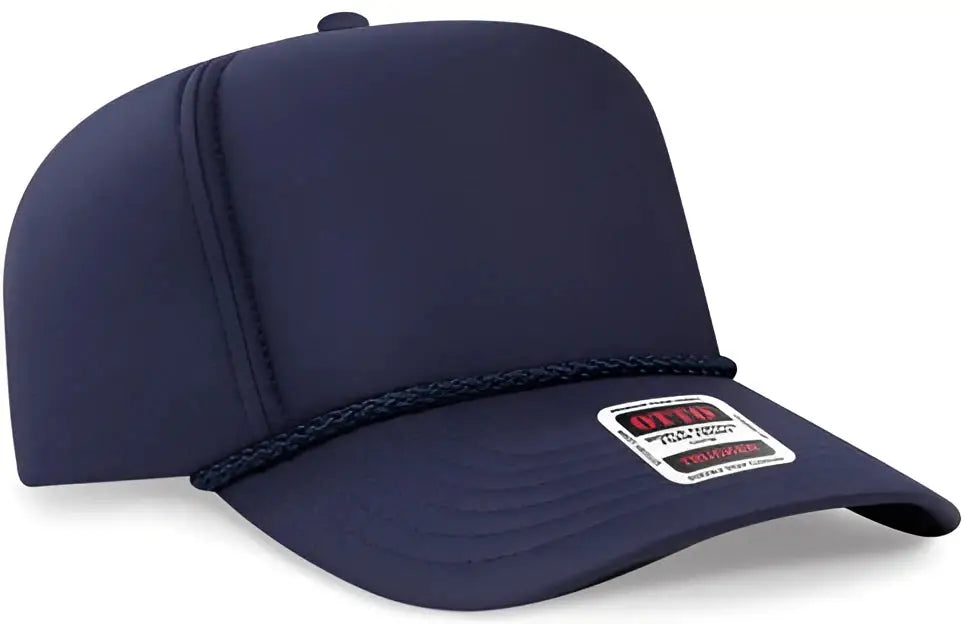 Otto 394-1 Five Panel High Crown Full Foam Cap - Navy - one Size Fits Most